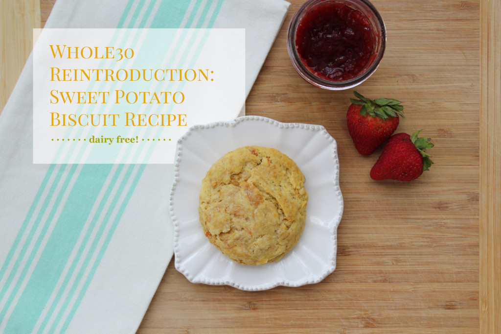 Whole30 Reintroduction Sweet Potato Biscuits Recipe #whole30 #whole30recipes #carolineswhole30 #whole30breakfast