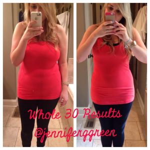 Jennifer Green's Whole30 Results