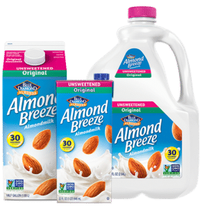 Whole30 Approved Almond Milk Brands | Almond Breeze Unsweetened Almond Milk