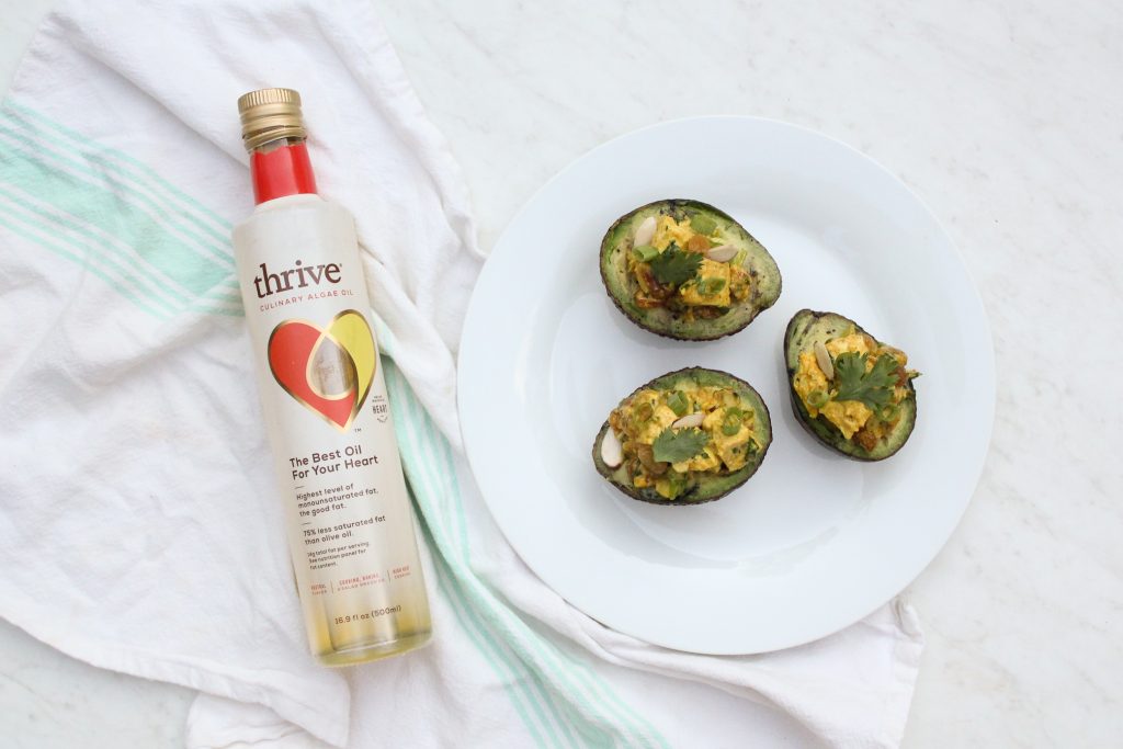 Thrive Algae Oil Grilled Avocados Curry Chicken Salad-5