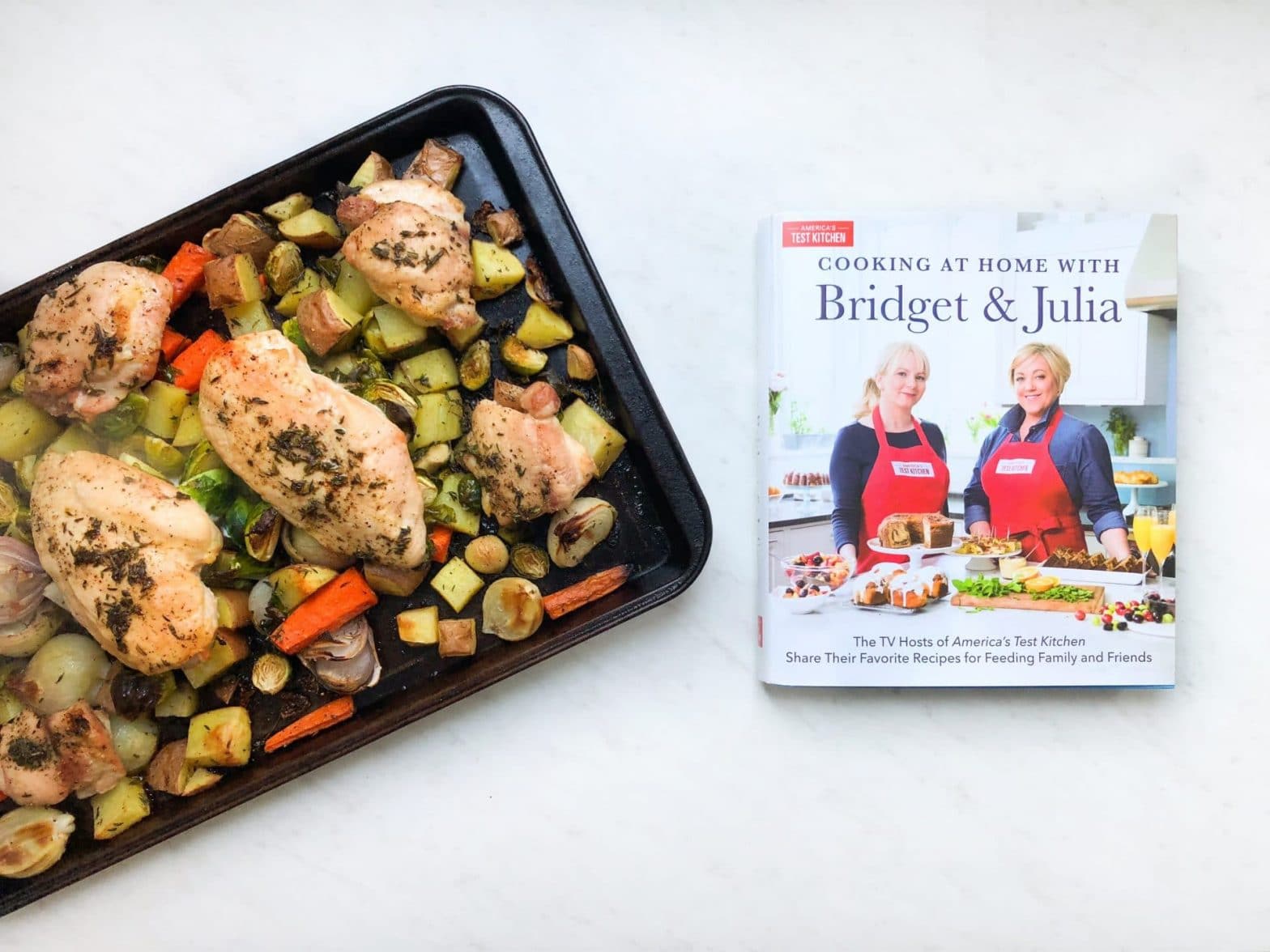 One Pan Roasted Chicken and Root Vegetables Recipe + Cookbook Giveaway