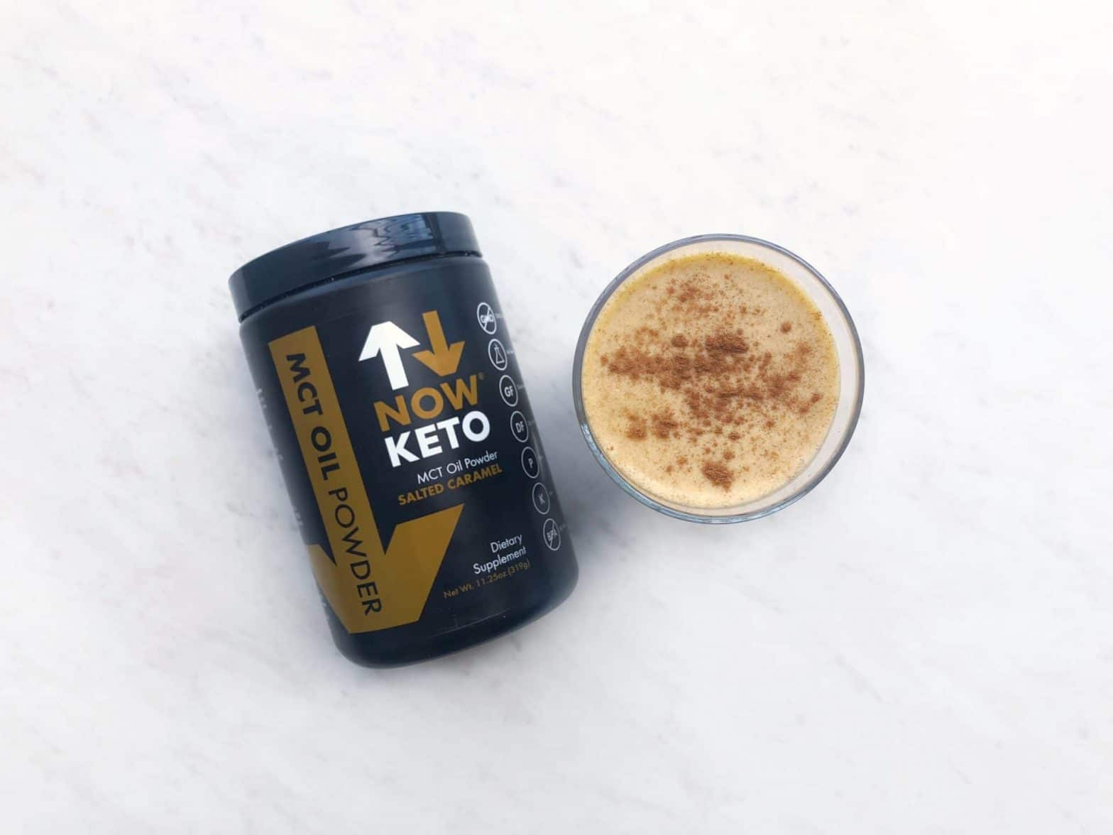 NowKeto MCT Caramel Powder Keto Pumpkin Spice Smoothie Recipe