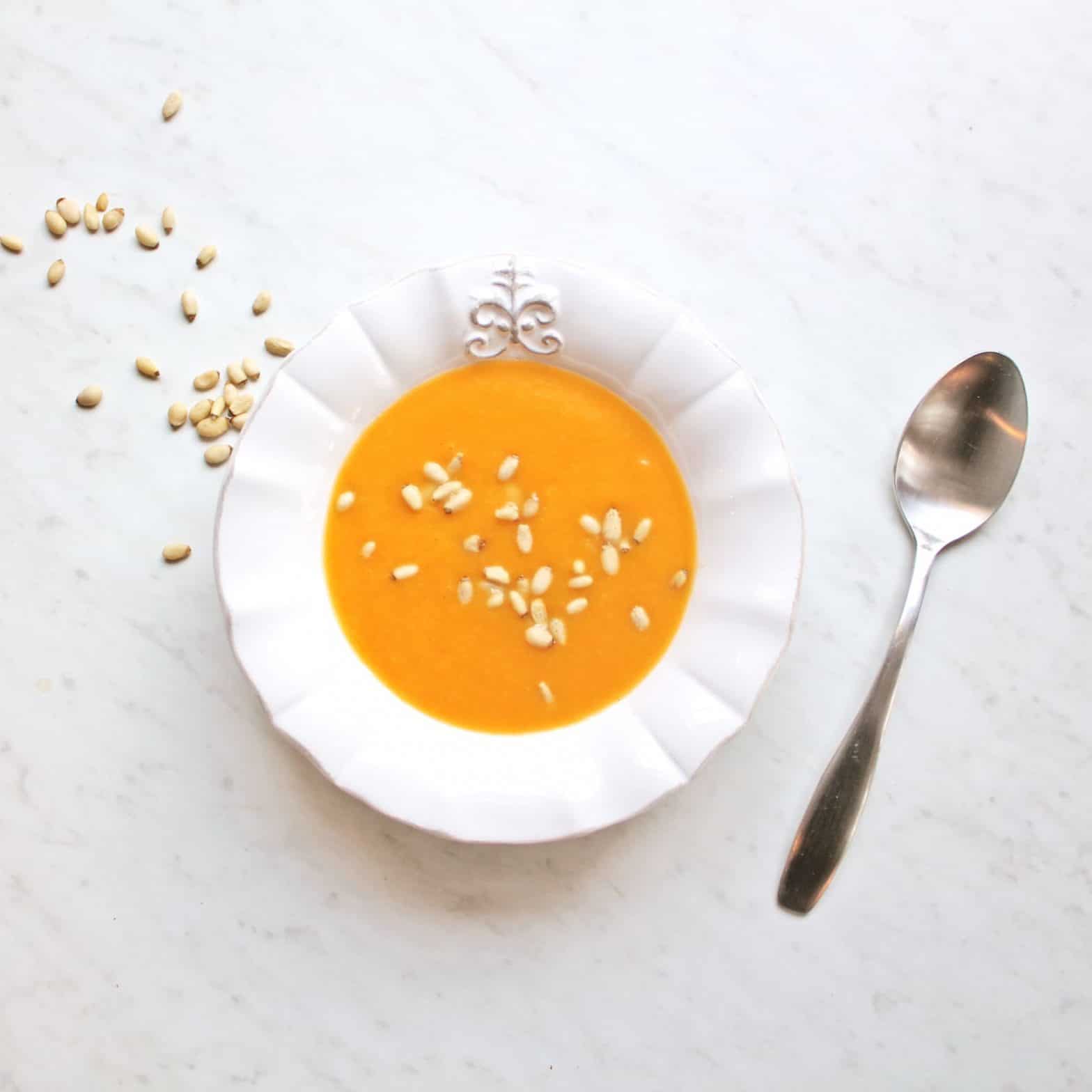 Paleo + Whole30 Orange Ginger Butternut Squash Soup Recipe