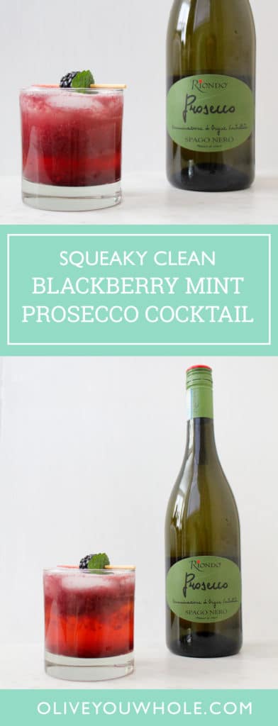 Clean Blackberry Mint Prosecco Cocktail Recipe