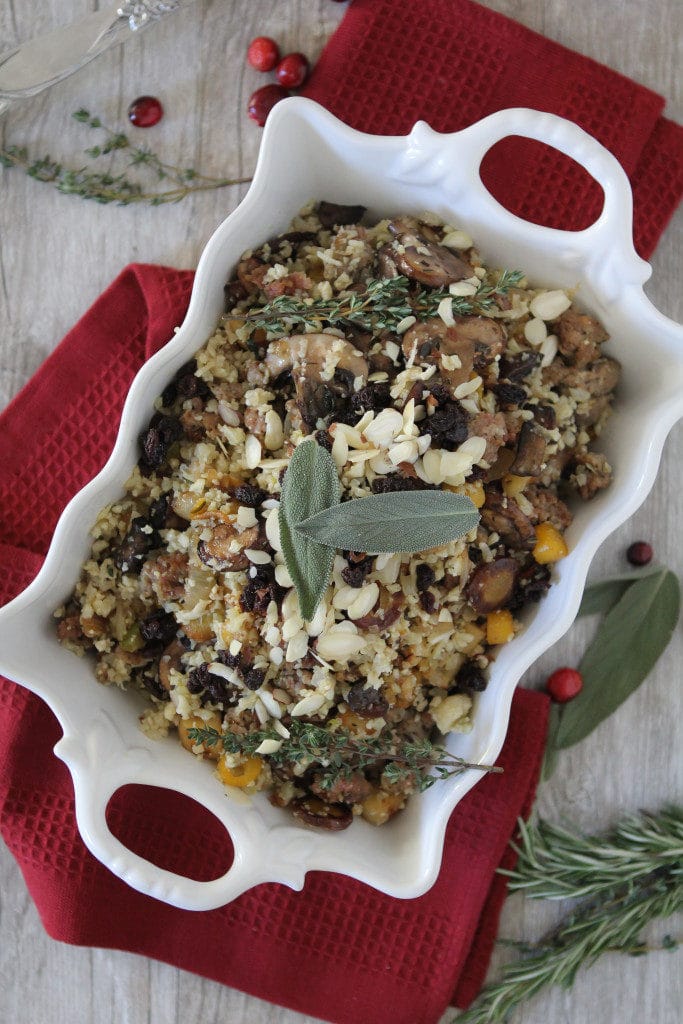 the whole smiths sausage cauliflower rice whole30 stuffing recipe