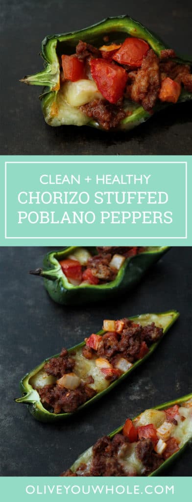 Chorizo Stuffed Poblano Peppers Recipe
