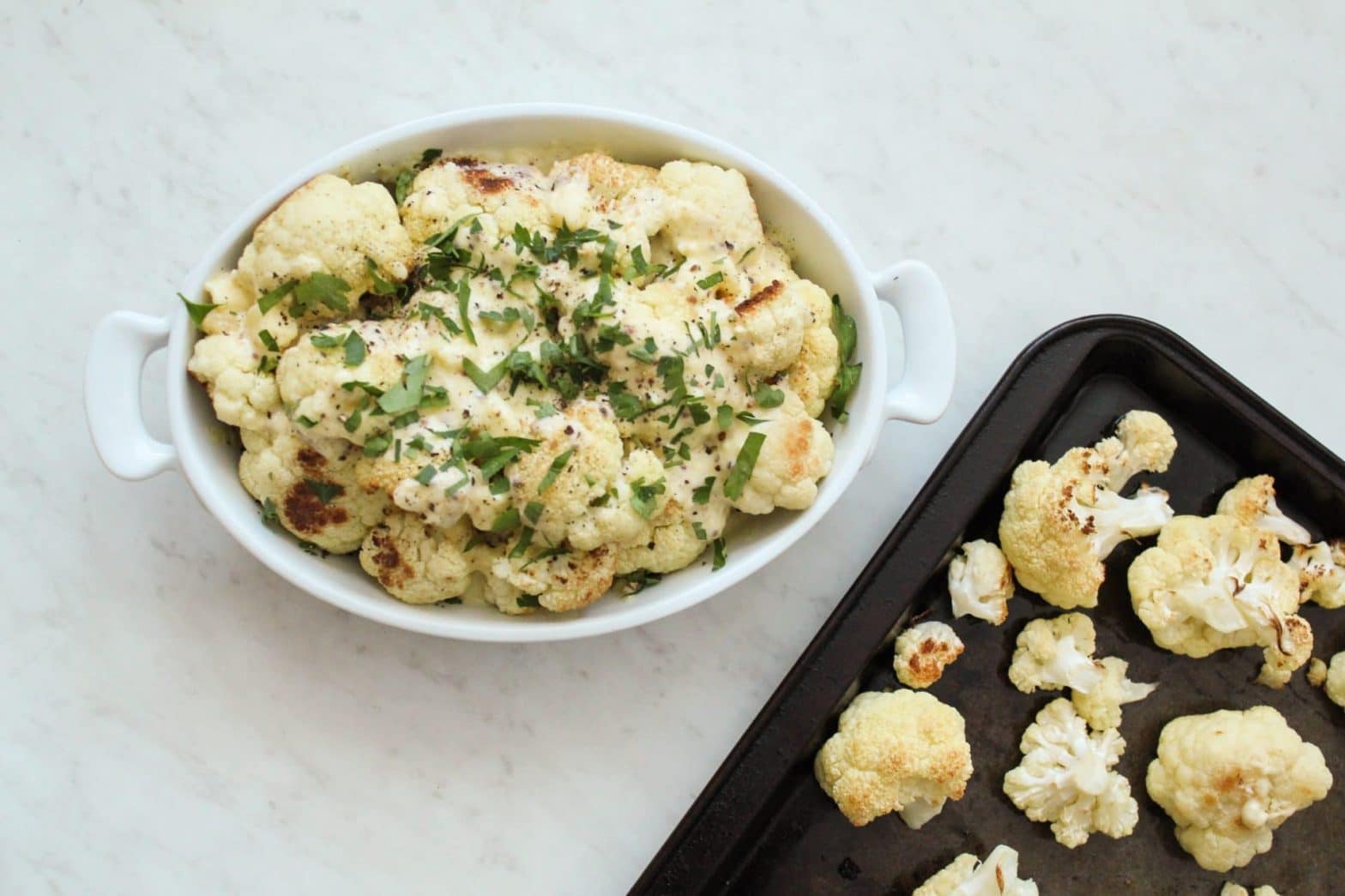 Gluten Free Creamy Roasted Cauliflower Recipe