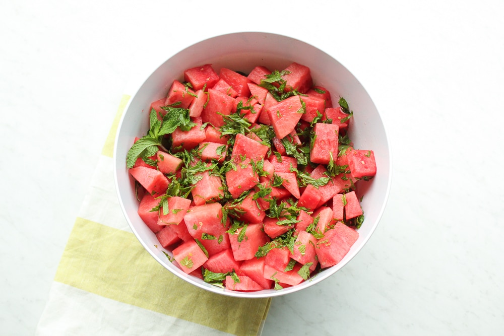 Mint Lime Watermelon Salad Recipe (Whole30 + Paleo)