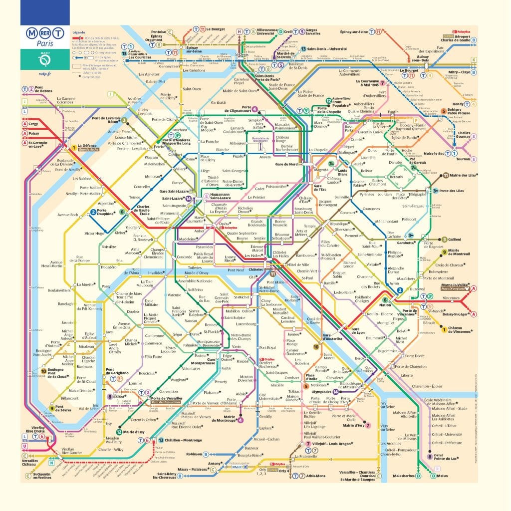 Paris Metro Map 2019