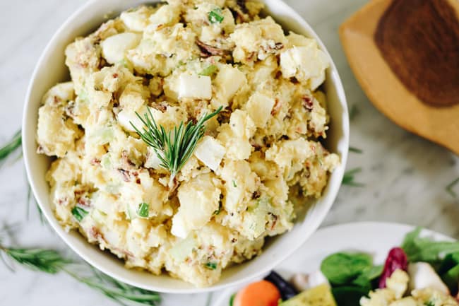 Whole30 + Paleo potato salad recipes | Potato salad with bacon