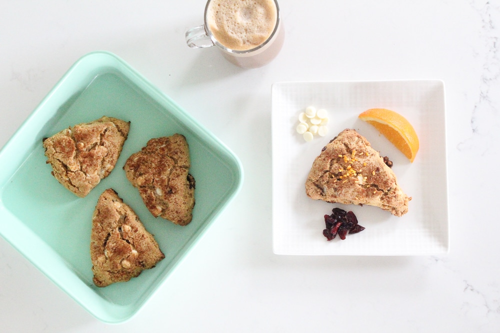 Orange Cranberry White Chocolate Scones Recipe (Gluten Free + Dairy Free) - Olive You Whole
