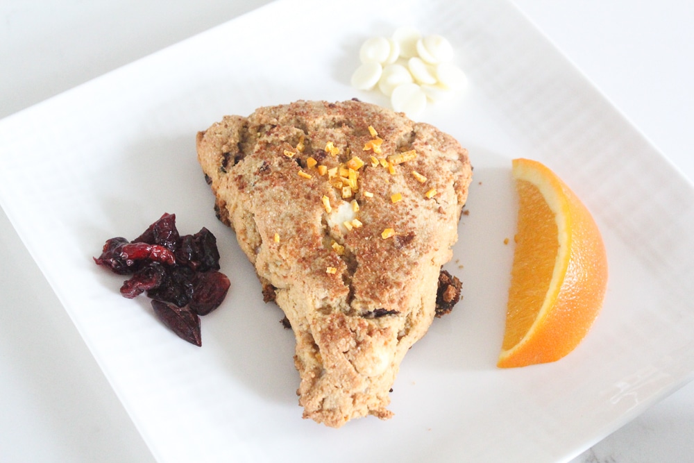 Gluten Free Cranberry Orange White Chocolate Scones Recipe