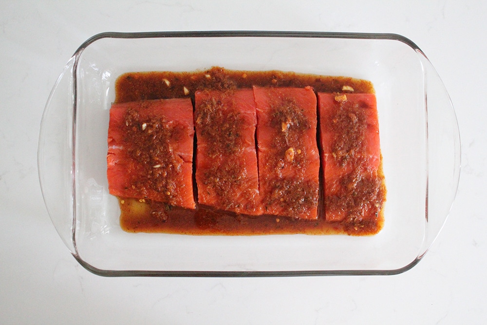 Orange Harissa Salmon Sheet Pan Recipe Whole30 Paleo