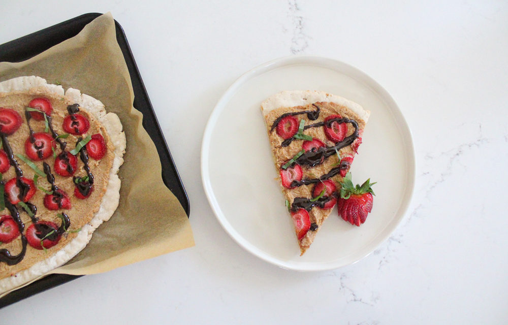 Vegan Strawberry Basil Balsamic Pizza