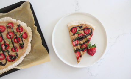 Vegan Strawberry Basil Balsamic Pizza