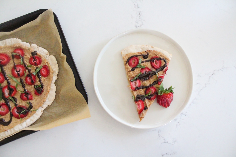 Vegan Strawberry Basil Balsamic Pizza - Olive You Whole