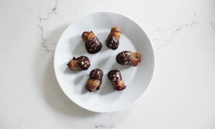 Chocolate Dipped Bacon Wrapped Dates Recipe