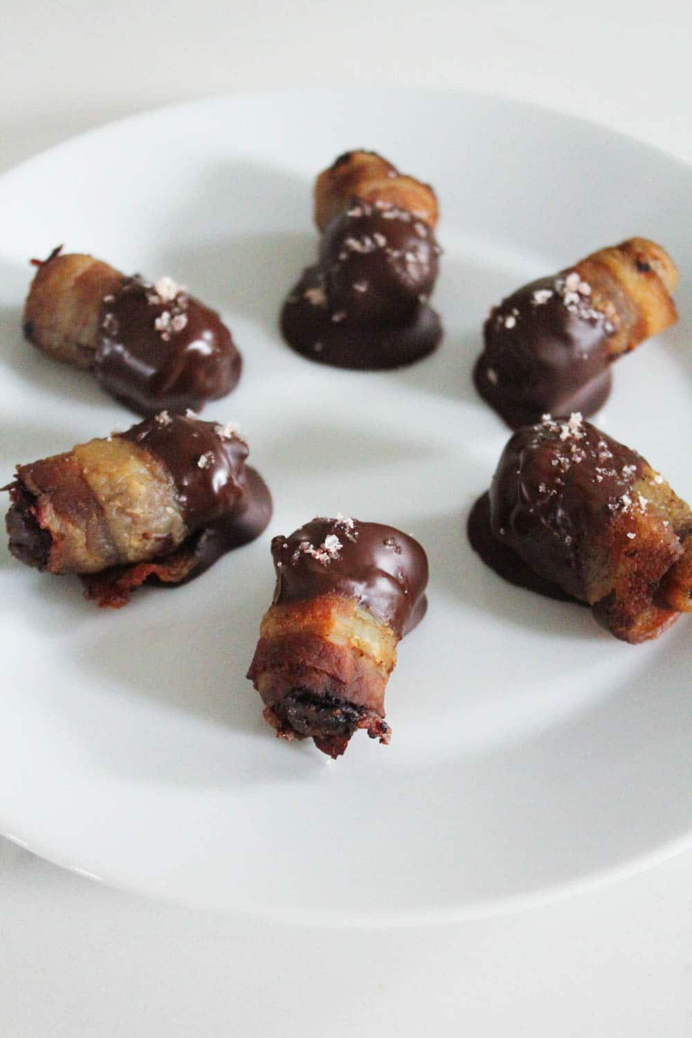 Chocolate Dipped Bacon Wrapped Dates Recipe