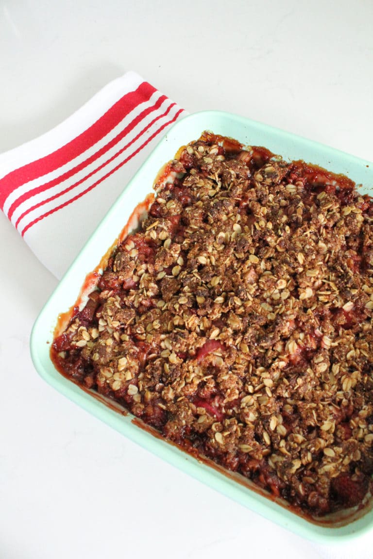 Strawberry Rhubarb Crisp Recipe (Gluten Free + Dairy Free) LaptrinhX
