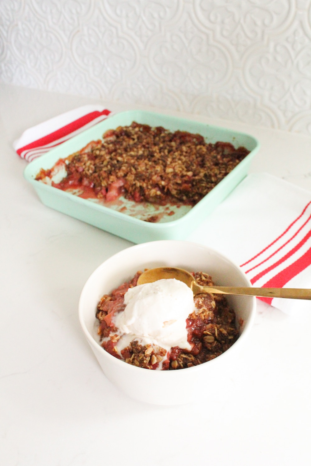 Strawberry Rhubarb Crisp Recipe Gluten Free Dairy Free