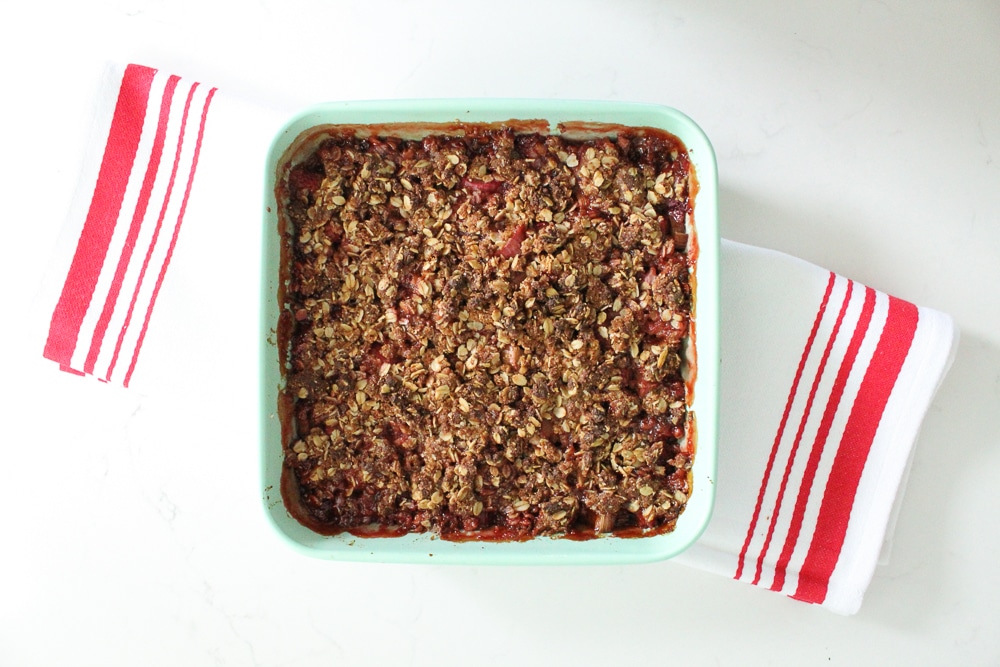 Strawberry Rhubarb Crisp Recipe Gluten Free Dairy Free