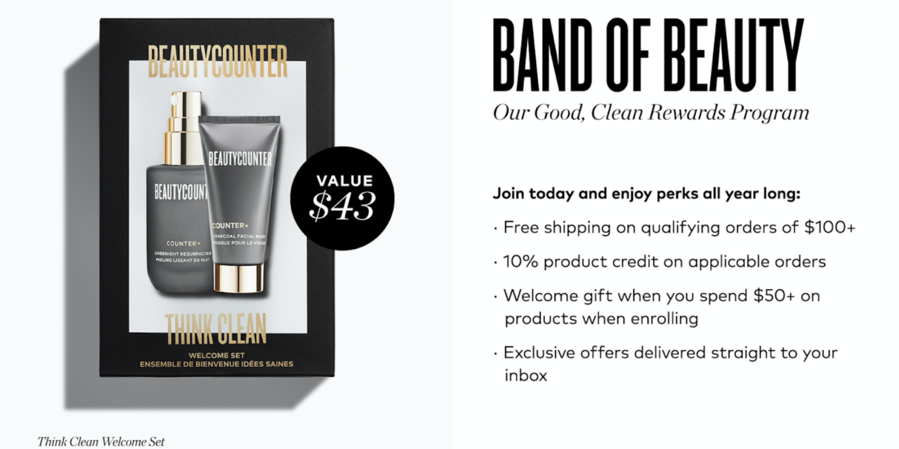 Beautycounter Band of Beauty Perks