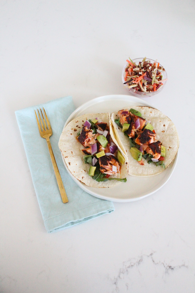 Blackened Salmon Tacos with Slaw Recipe Whole30 Paleo-3