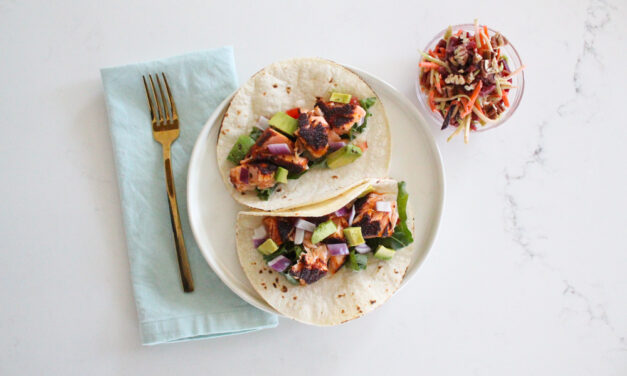 Blackened Salmon Tacos with Slaw Recipe