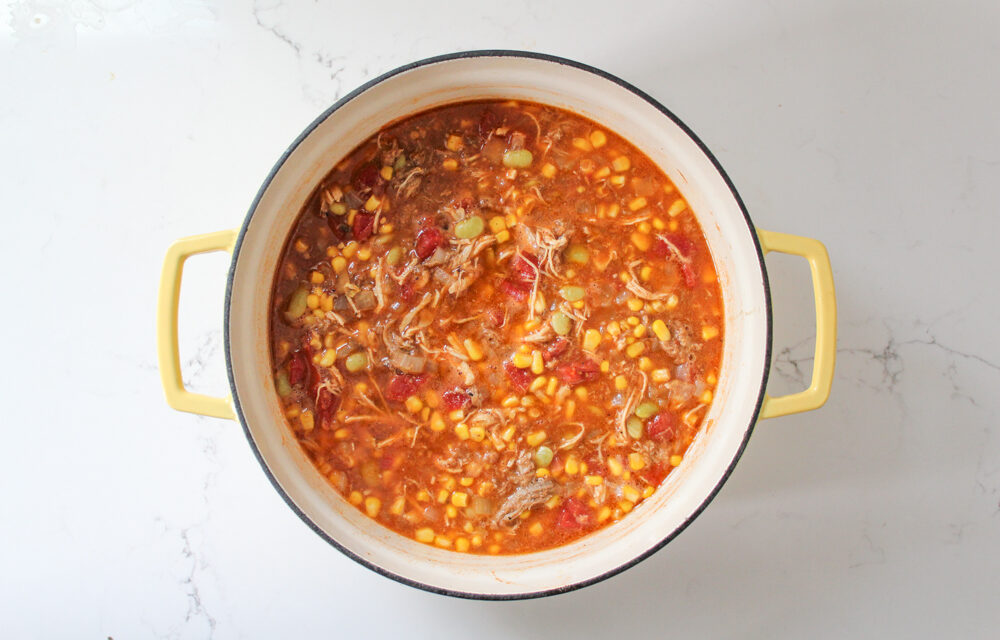 Traditional Brunswick Stew with Chicken and Pulled Pork