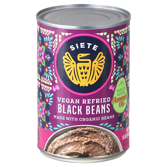 Siete Vegan Refried Black Beans Plant-Based Whole30