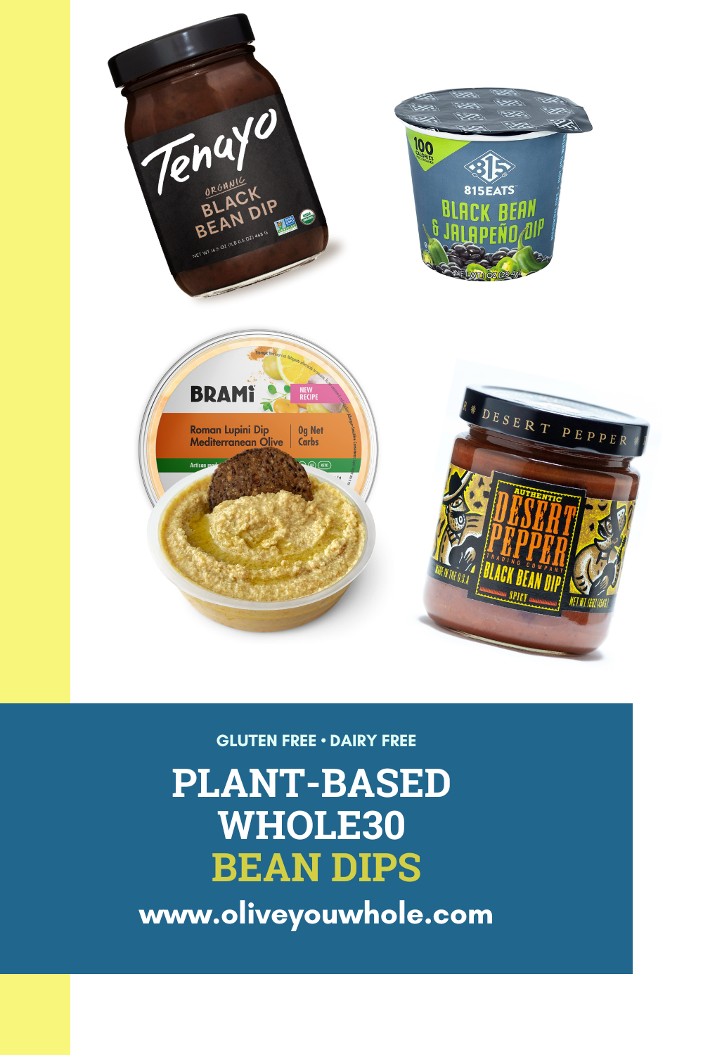 Plant-Based Whole30 Bean Dips Pinterest