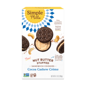 Simple Mills® Cocoa Cashew Creme Nut Butter Stuffed Sandwich Cookies